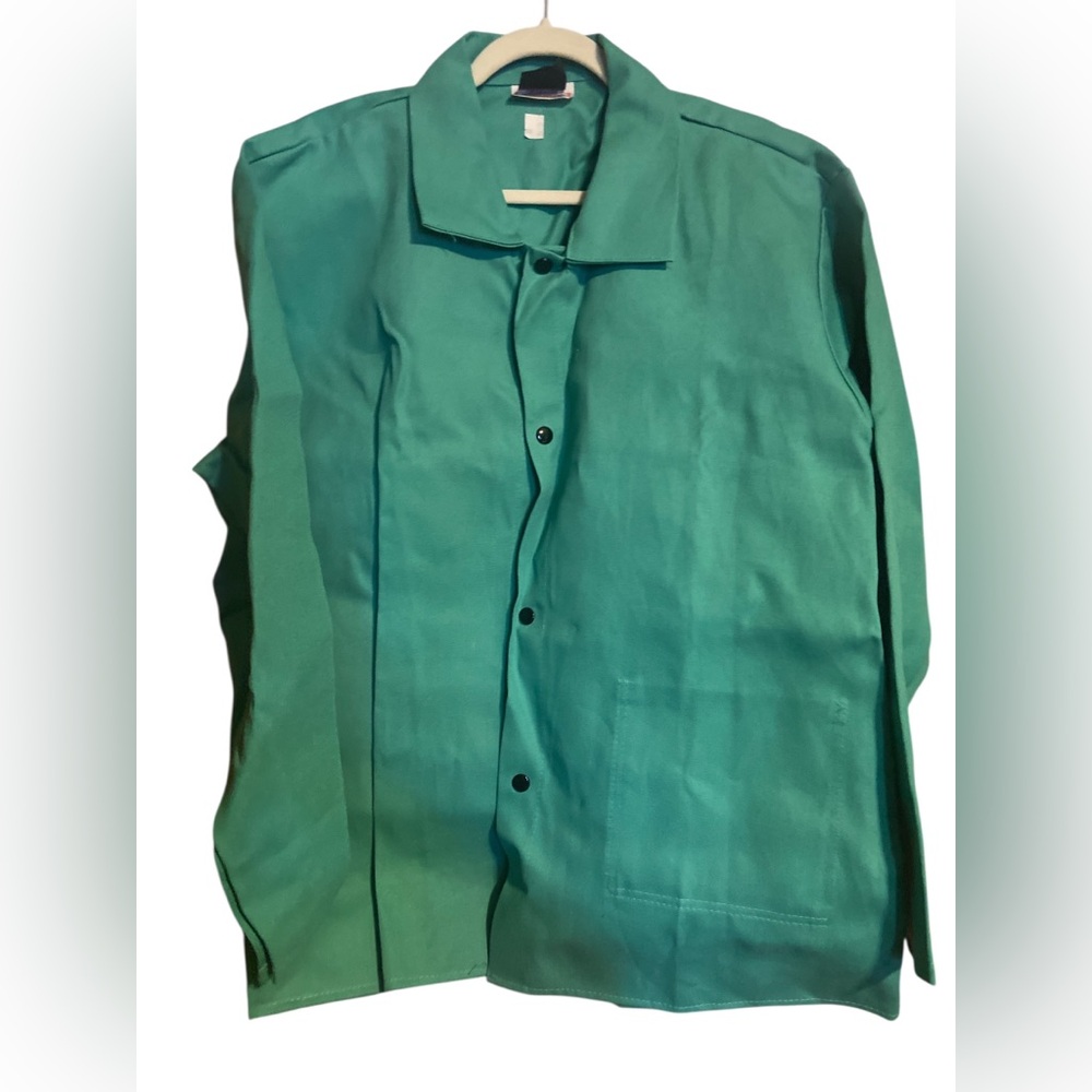 Tillman welding flame resistant Green snap Button-Up Shirt mens xl extra large